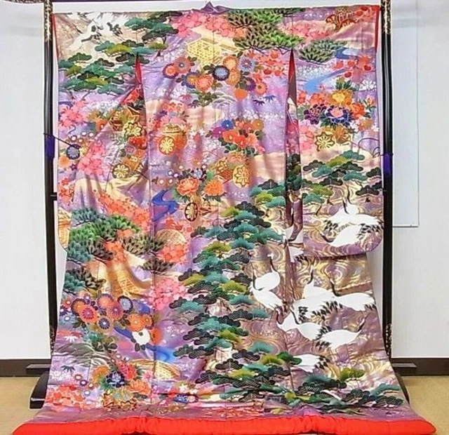 Japanese Kimono Uchikake Wedding Pure Silk  japan 239