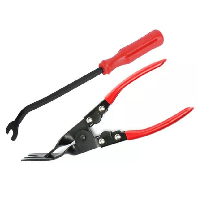 2x Car Puller Repair Kit Door Panel Fasteners Clips Pliers Trim Removal Tool