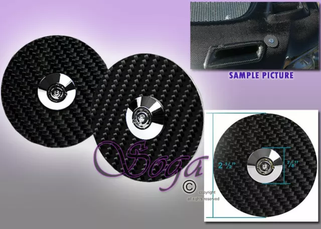 Carbon Fiber Jdm Security Mount Bonnet Hood Pins Steel Latch Kit W/Key For Civic