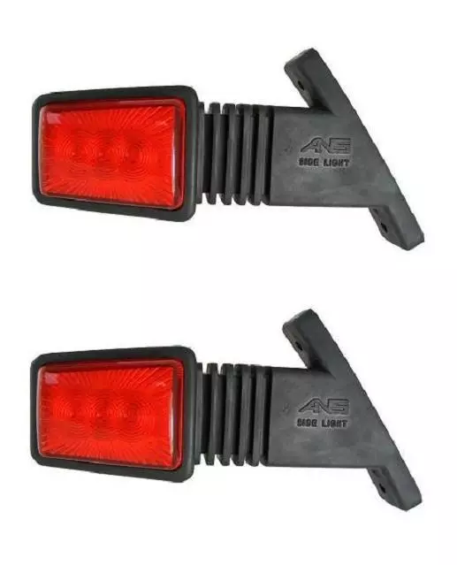 2 Tige Côté LED Marqueur Lumière Rouge Blanc Camion Remorque pour Iveco Man DAF
