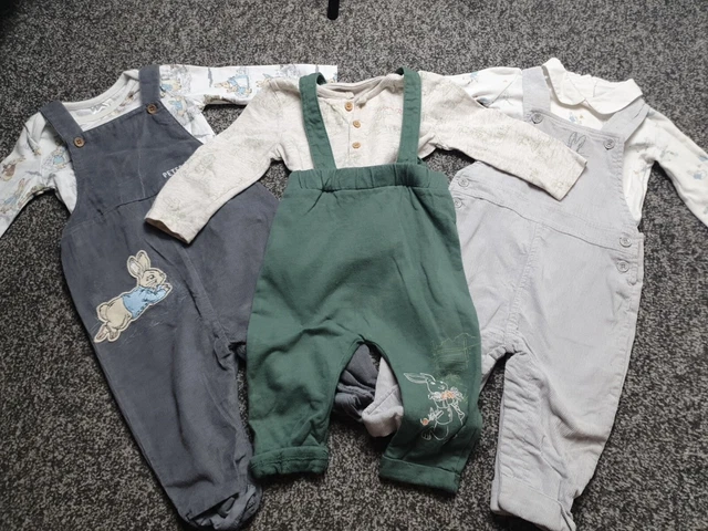 Set di dungarees neonato Peter Rabbit 6-9 mesi 🙂