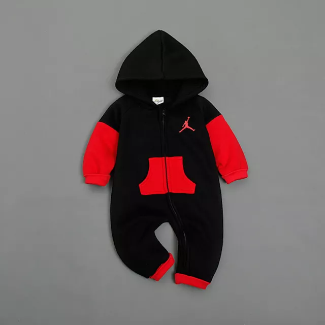 Tuta tutina body abiti abiti neonato bambina bambini con cappuccio lana 2