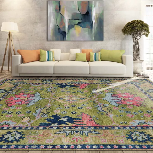 loomBloom William Morris Turkish Oushak Hand Knotted Wool Area Rug Multi-size loomBloom William Morris Turkish Oushak Hand Knotted Wool Area Rug Multi-size