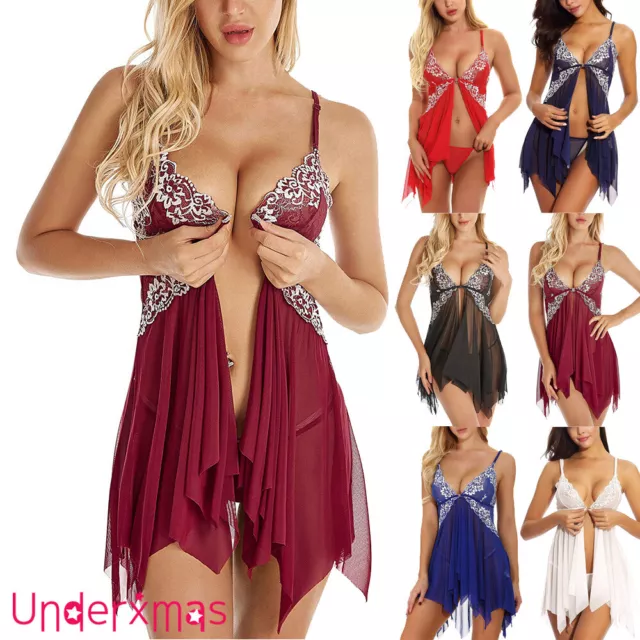 Women /Sissy Lingerie Babydoll Underwear Body Stocking One Size