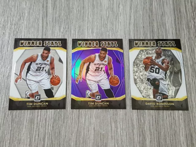 San Antonio Spurs Optic Winner Stays Lot Tim Duncan Base Purple David Robinson