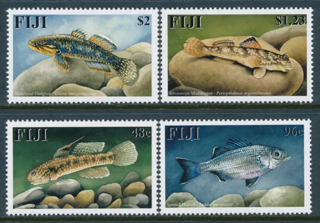 2002 Fiji Freshwater Fish Set Of 4 Fine Mint Mnh