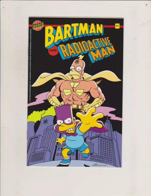 Bartman And Radioactiveman Ashcan Bongo Comics 1994 Matt Groening Poster Intact!