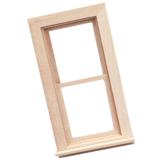 1 Set Holz Dekorative Schöne Puppe Fenster Für Decor Kinder 4