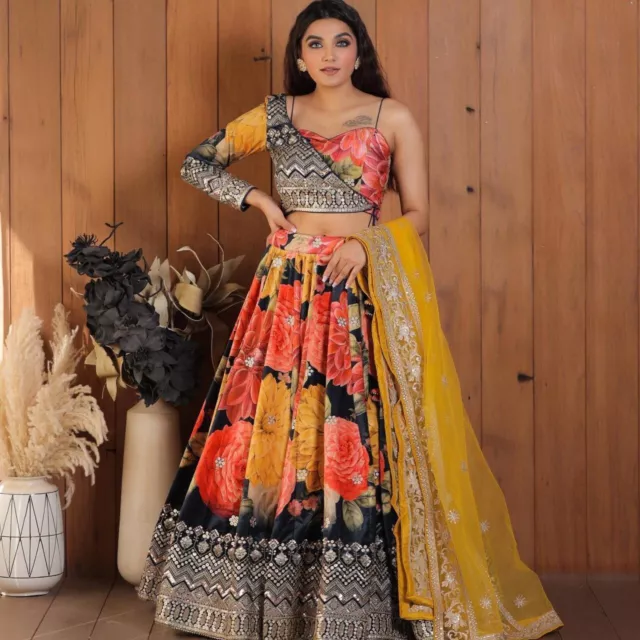 Bridal Designer Bollywood Wedding Indian Women Lengha Party Wear Lehenga Choli 3