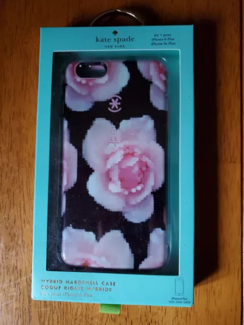 Kate Spade New York Hybrid Hardshell IPHONE 6 Plus Case Pink Roses NOS