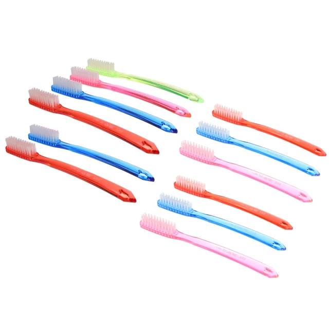 12 piezas Manual práctico cepillo de dientes cerdas duras cepillo de dientes para Purigun