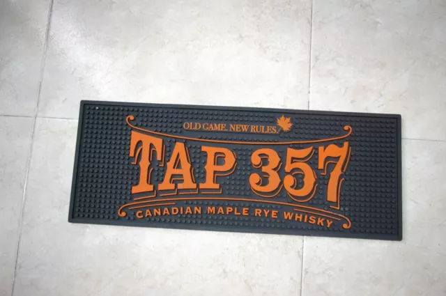 TAP 357 Canadian maple rye whisky BEER RAIL MAT