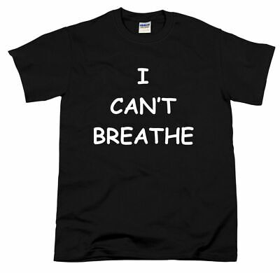 Non respiro T-shirt protesta Tee Nero Vite argomento BLM non posso respiro tshirt