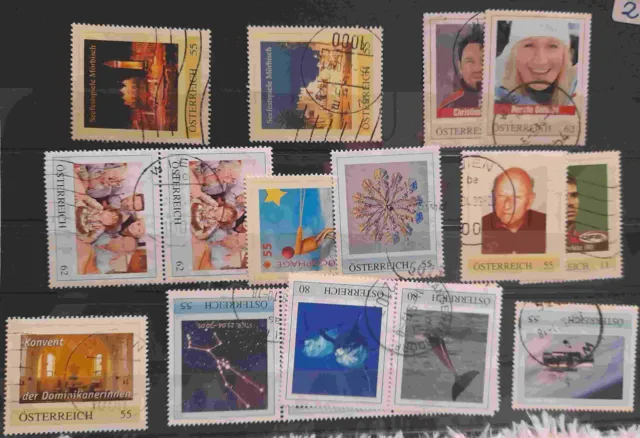 Briefmarken Österreich - Privatbriefmarken gestempelt, siehe Scan