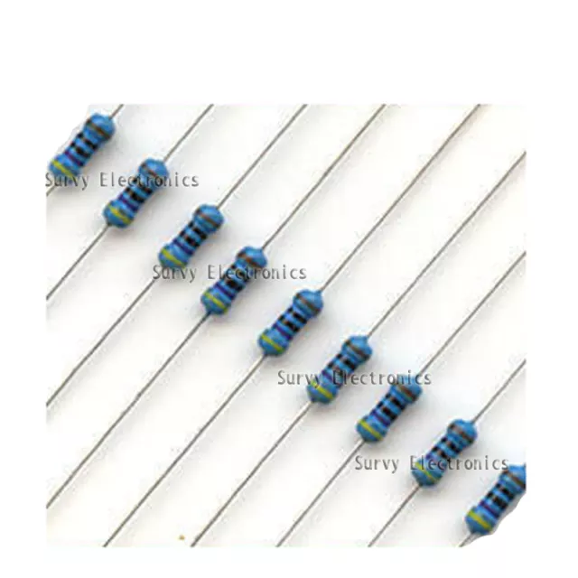 100pcs 1/4w Watt 2.2K ohm 2.2Kohm Metal Film Resistor 0.25W 2200R 1%