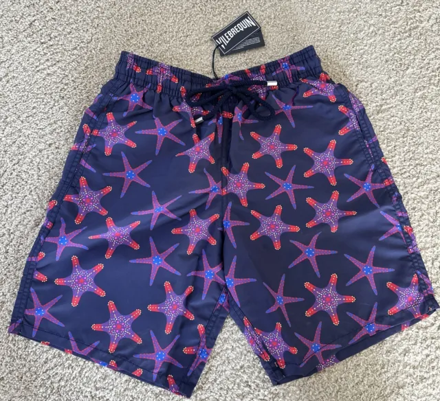 Authentic Vilebrequin OKOA Swim Trunks - STARFISH - MEN - S - MULTICOLOR - SMALL