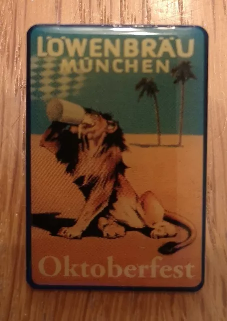 Löwenbräu München Oktoberfest, Bier, Brauerei, Ansteckpin, gebraucht, sehr gut