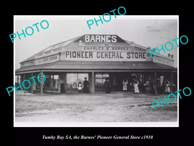 OLD LARGE HISTORIC PHOTO OF TUMBY BAY SOUTH AUSTRALIA THE GENERAL STORE c1910