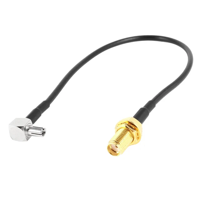 Antenna Cavo Coassiale SMA Jack da Femmina a TS9 Maschio Angolo Destro