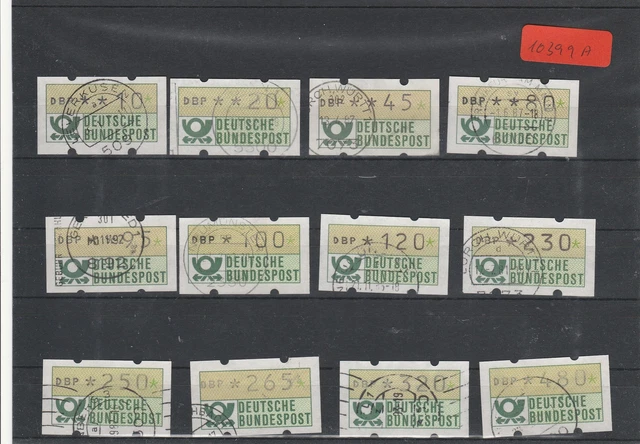 Deutschland   Automatenmarken  Posten/Lot  gestempelt 12x  MiNr. 1