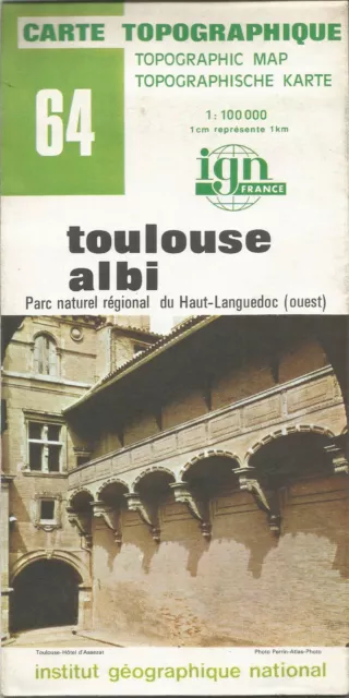 Carta Topografico - N º 64 - Toulouse Albi - Lisa