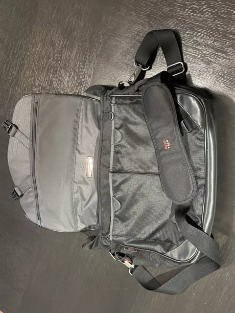 TUMI Alpha Expandable Laptop Organizer Briefcase Bag Black