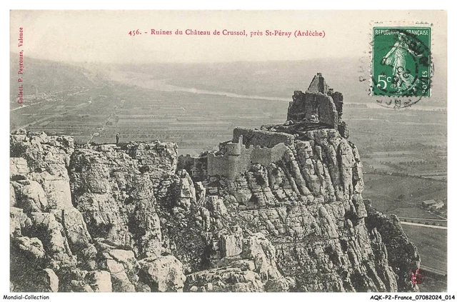 Carte Postale Ancienne 26 - Les Ruines De Crussol (Drôme), Années 1900