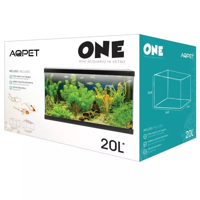 Aqpet Acquario One Mini in vetro 20 litri