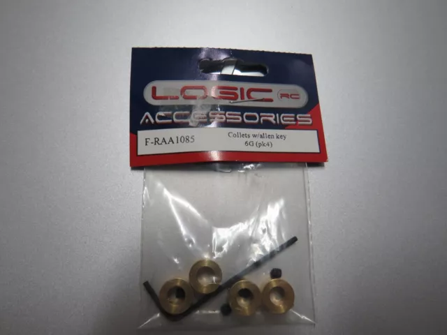 Logic Accessories F-Raa1085 Collets W/Allen Key 6G (Pk4)