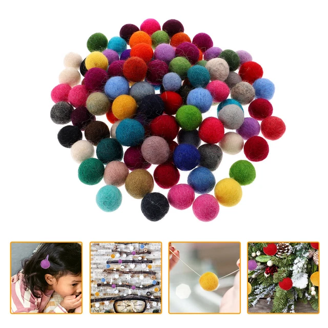 100 piezas bolas de pompón difuso de colores pompones de colores