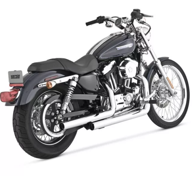 Vance & Hines Chrome Straightshots Straight Shots Exhaust 04-13 Harley Sportster