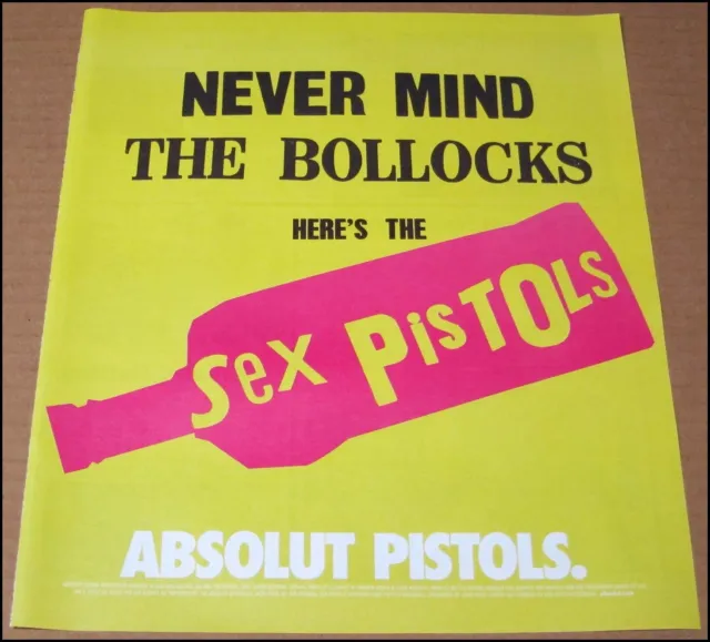 2003 Absolut Vodka Sex Pistols Print Ad 10x12 Advertisement Never Mind the Bollo