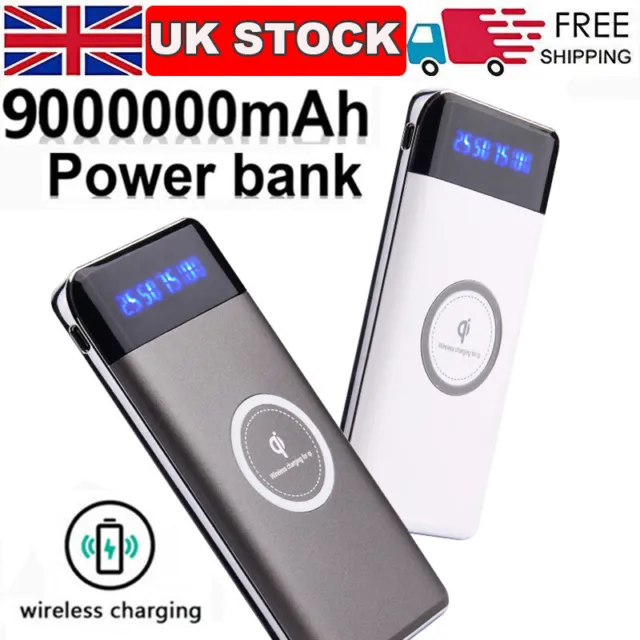 Wireless Power Bank 9000000mAh Fast Charging Portable Charger battery For iphone