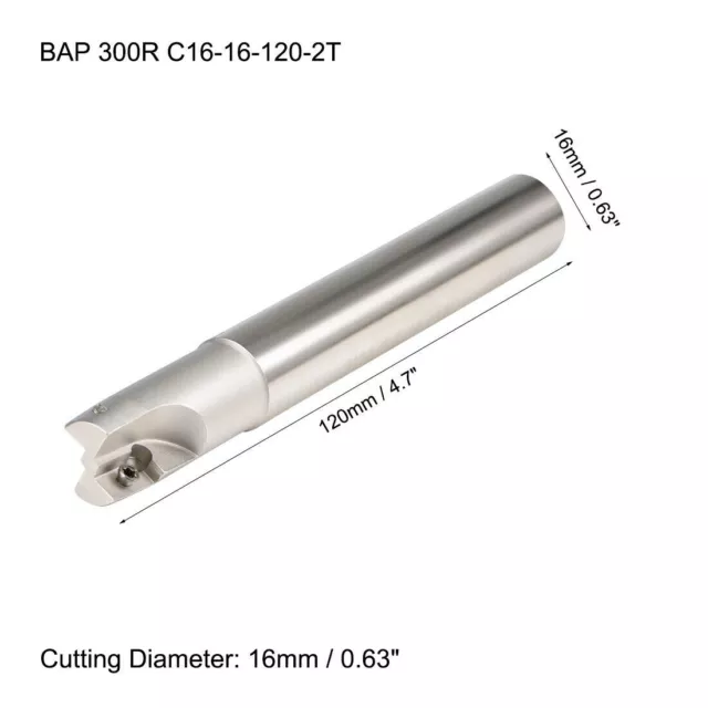 1× BAP300R C16-16-120 Indexable End Mill 16mm Milling Cutter Holder For APMT1135