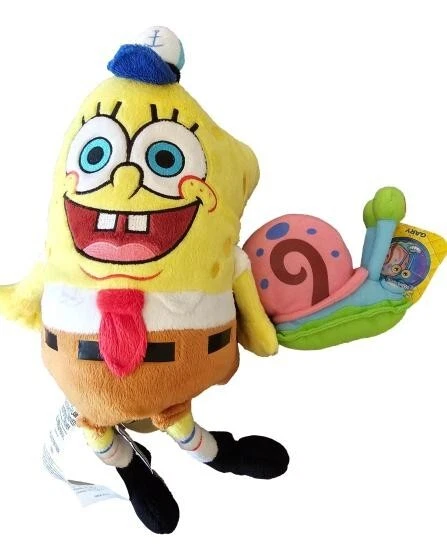 Pillow Pet Pee Wees SpongeBob SquarePants 12” Plush with Bonus Gary the Snail