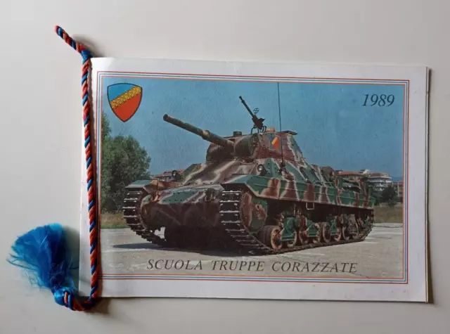 B332 Calendario Scuola Truppe Corazzate 1989 Con Cordoncino