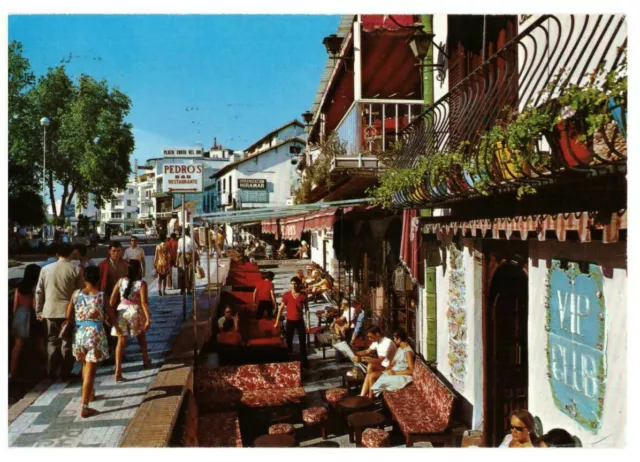 Costa Del Sol Square, Torremolinos, Malaga, Spain Rare Vintage Postcard Posted