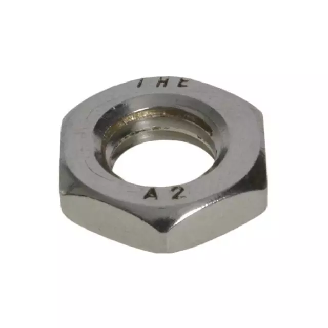 Pack Size 10 Stainless G304 Hex Lock M8 (8mm) Metric Coarse Thin Half Nut