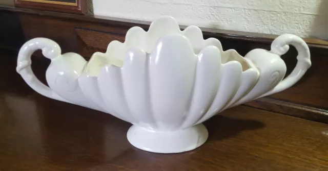 Vintage Kensington Ware Burslem Art Deco Mantle Vase Large White