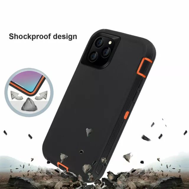 For iPhone 11 12 Pro Max 8 7 SE Shockproof Hybrid Armor Heavy Duty Case Cover