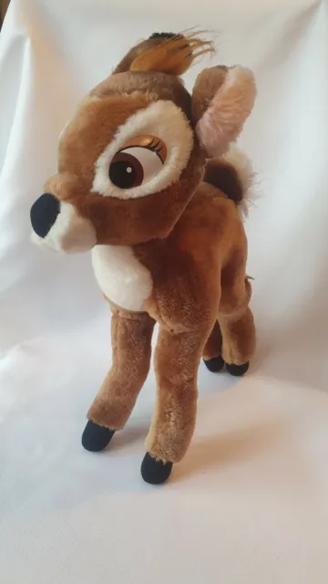 Disney Store Bambi 17" Vintage Soft Toy Plush Posable Legs Deer Vgc Brown