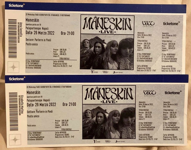 biglietti concerto maneskin