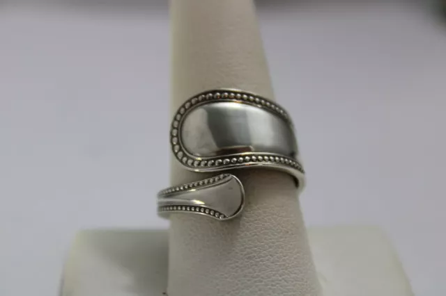 Sterling, Silver, Jewelry, Spoon Ring, Bead,Towle, 10  (bin #11)