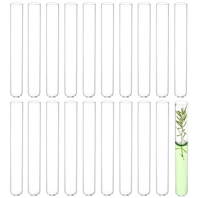 10/20pcs Borosilicate Glass Round Bottom Test Tubes, Clear Glass Test Tubes for