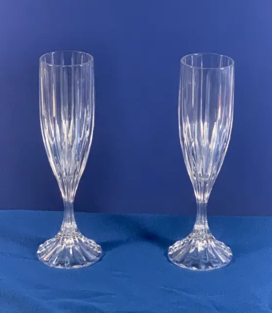 Mikasa Crystal PARK LANE Fluted Champagne Glass 8 5/8" set of 2