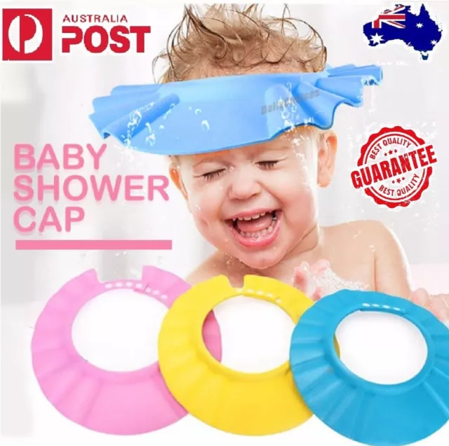 New Soft Baby Kids Children Bath Cap Hat Bathing Shower Cap Hat Wash Hair Shield