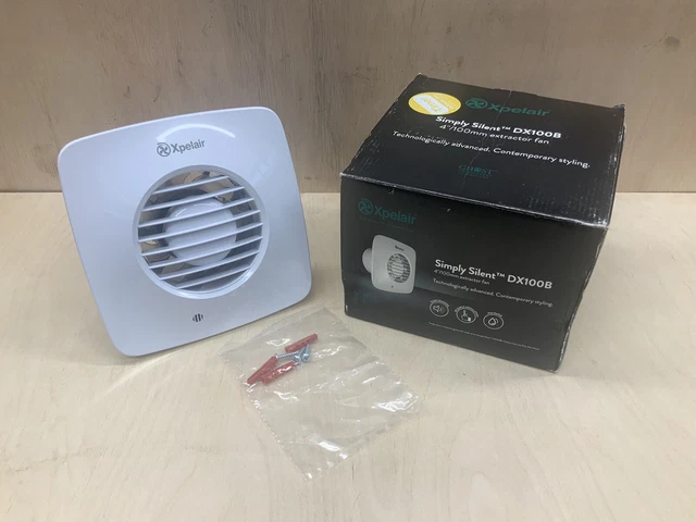 XPELAIR SIMPLY SILENT DX100BS 100mm Standard Square Extractor Fan ...