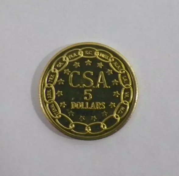 1861 Confederate States of America 20 Dollar Coin token Fantasy CSA