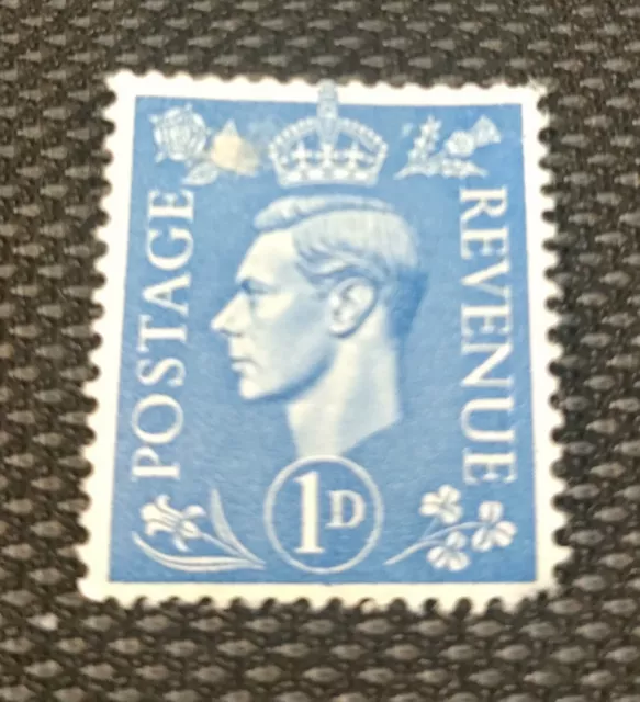 Great Britain Rare Blue stamp 1d King George VI Blue