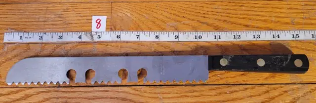 Vtg Case XX Stainless Kitchen Knife FREEZ-Cut Black Composite Handle 14"
